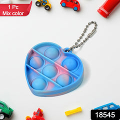 Pop Fidget Toys for Kids Mini Pop Keychain (1 Pc / Mix Color & Design)