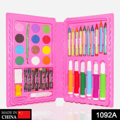 1092A Coloring Combo Colors Box Color Pencil, Crayons, Water Color, Sketch Pens Set of 42 DeoDap