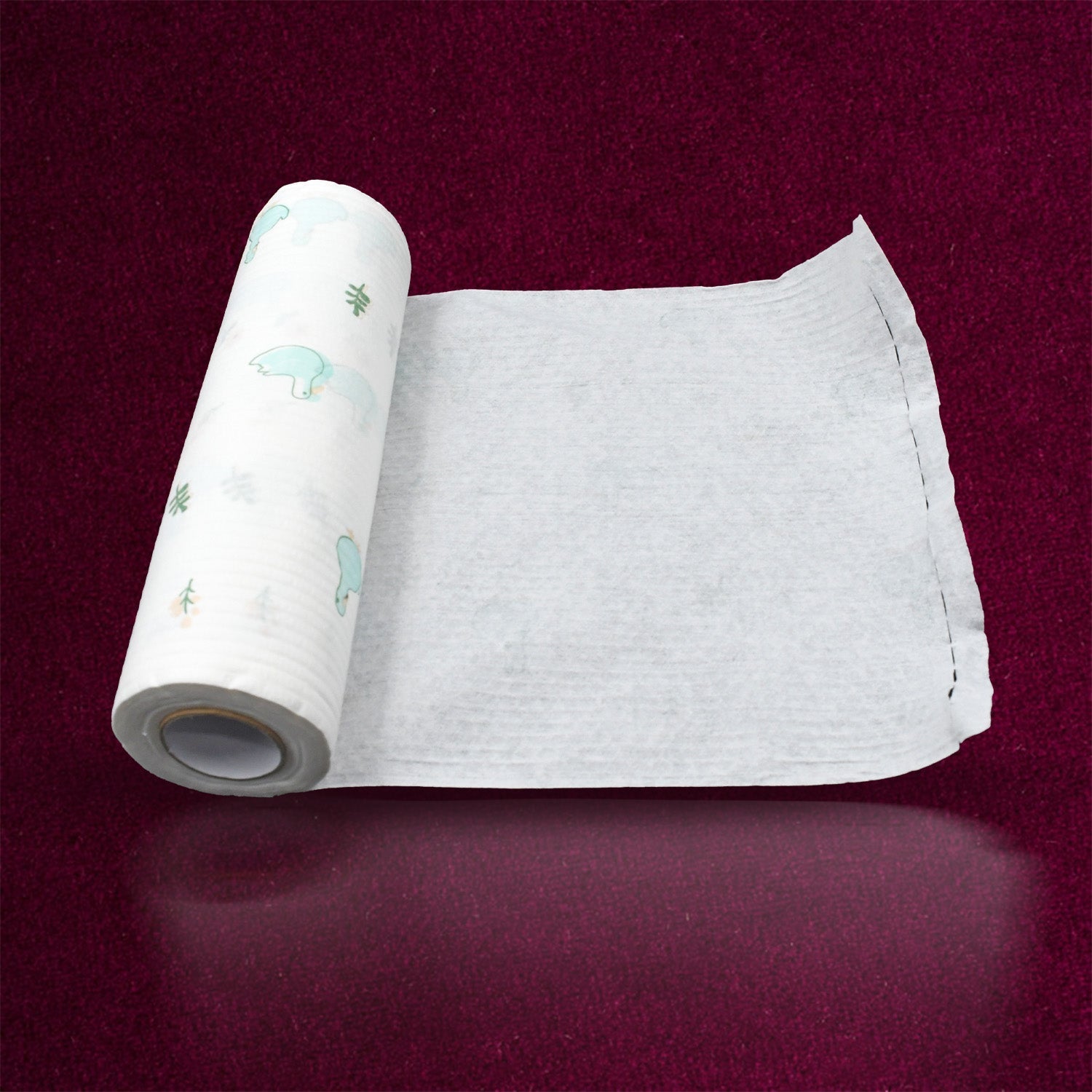 1605  Non Woven Reusable and Washable Kitchen Printed Tissue Roll Non-stick Oil Absorbing Paper Roll Kitchen Special Paper Towel Wipe Paper Dish Cloth Cleaning Cloth 45 sheets