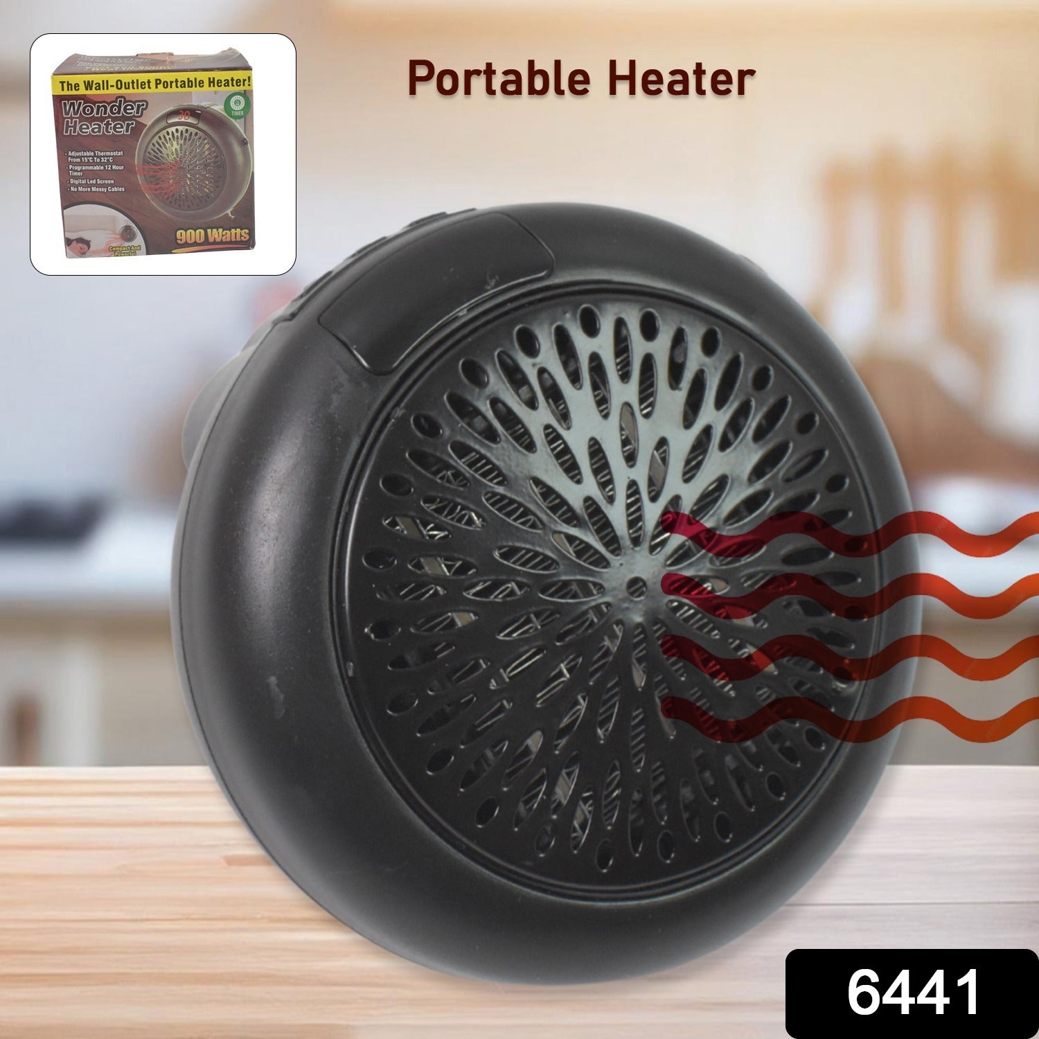 Room Heater for Home, Office, Camper LED Screen Portable Wall Heater (900W / 1 Pc)