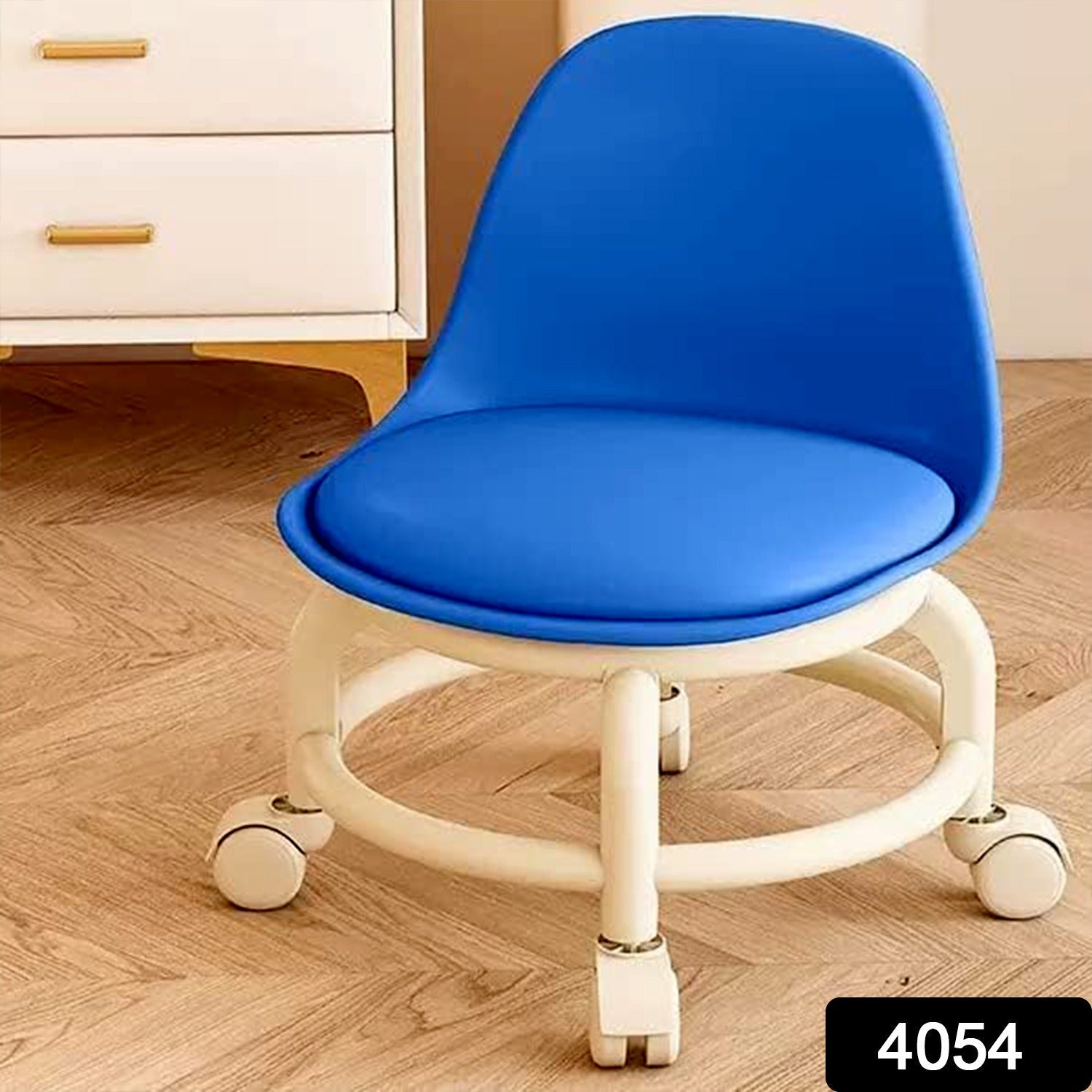 4054 Low Round Rolling Stool with Wheels Pedicure Stool for Fitness Office Garage | Home & Garden | Furniture | Benches, Stools Multi-color (1 pc)