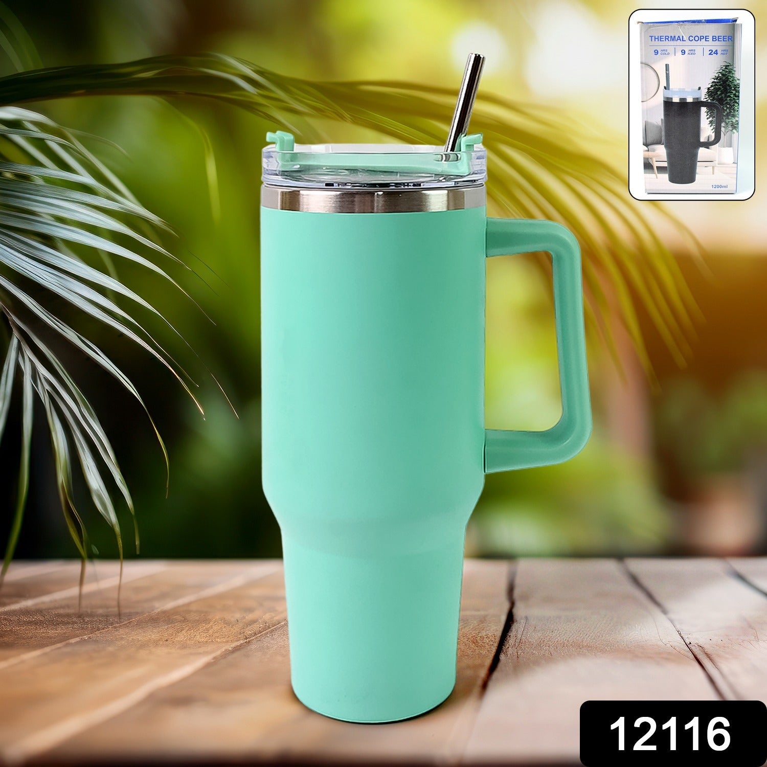 1200 ML Insulated Tumbler with Lid and Straw, Thermal Cope Beer (1200ml / 1 Pc)