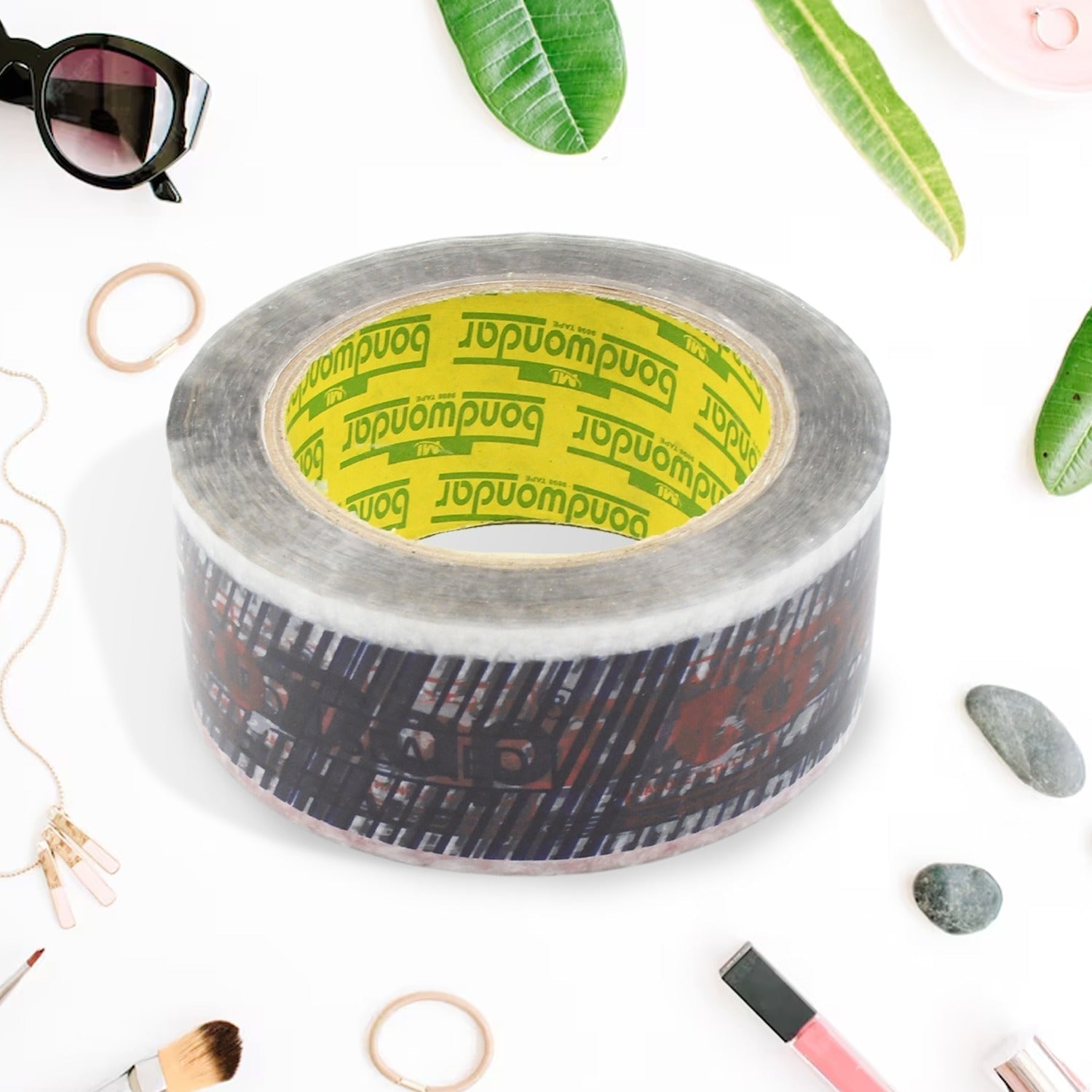 8558 DeoDap Printed Transparent Strong Adhesive Packaging Tape, For Multipurpose Use, Packing Adhesive Tape Office Product (2 inch x 120 mtr.)