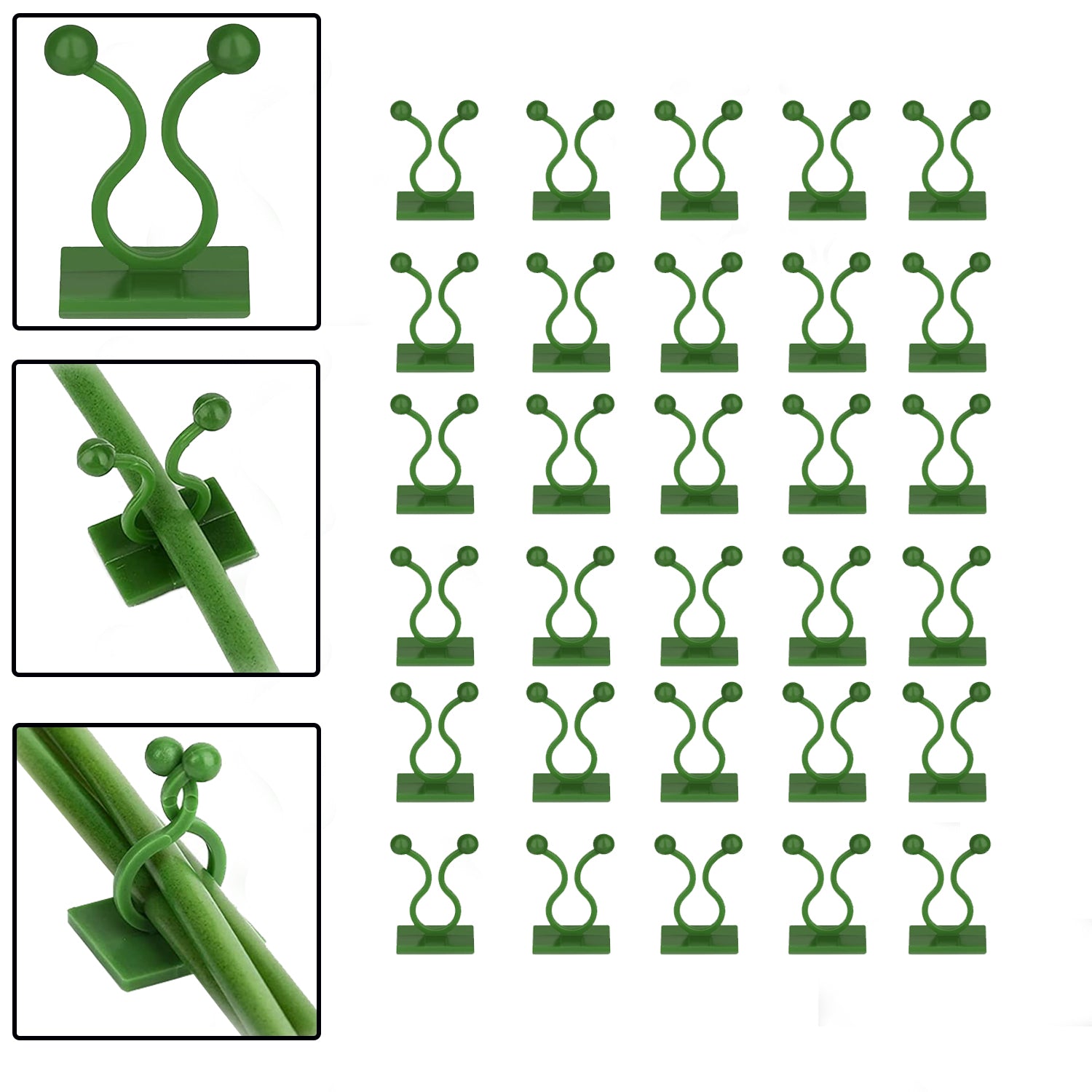 6156A 30pcs wall Plant Climbing Clip widely used for holding plants and poultry purposes and all. DeoDap