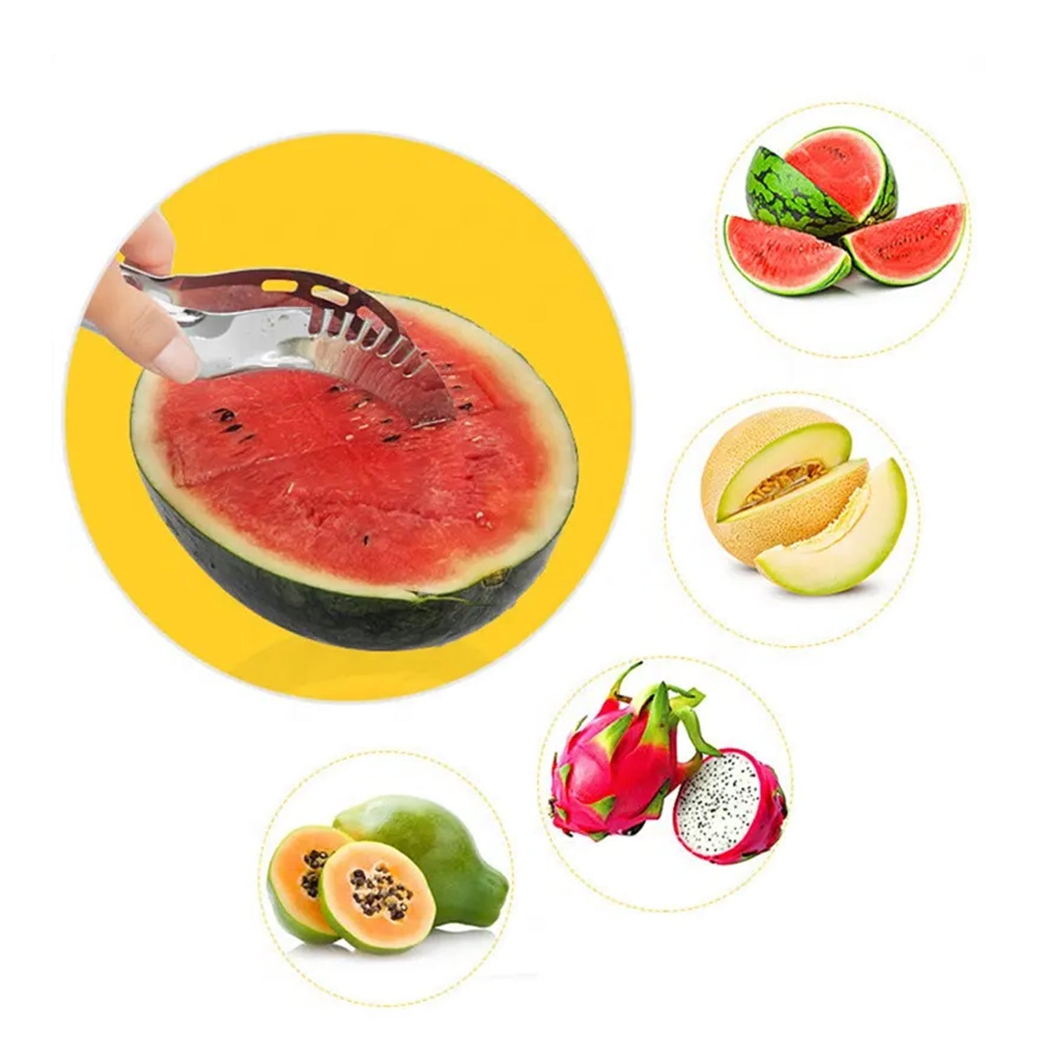 2859  Stainless Steel Watermelon Cantaloupe Slicer Knife, Corer Fruit, Vegetable Tools Kitchen