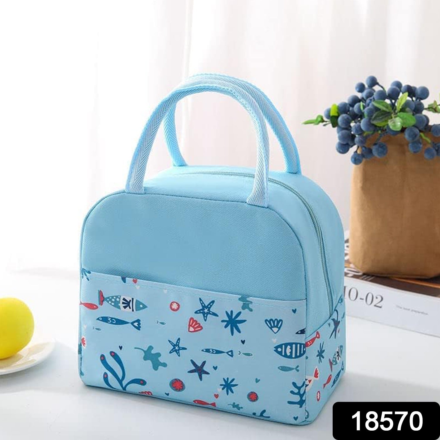 Lunch Box Bag for Women Men Insulated Lunch Bag With Zipper (1 Pc / Mix Color)