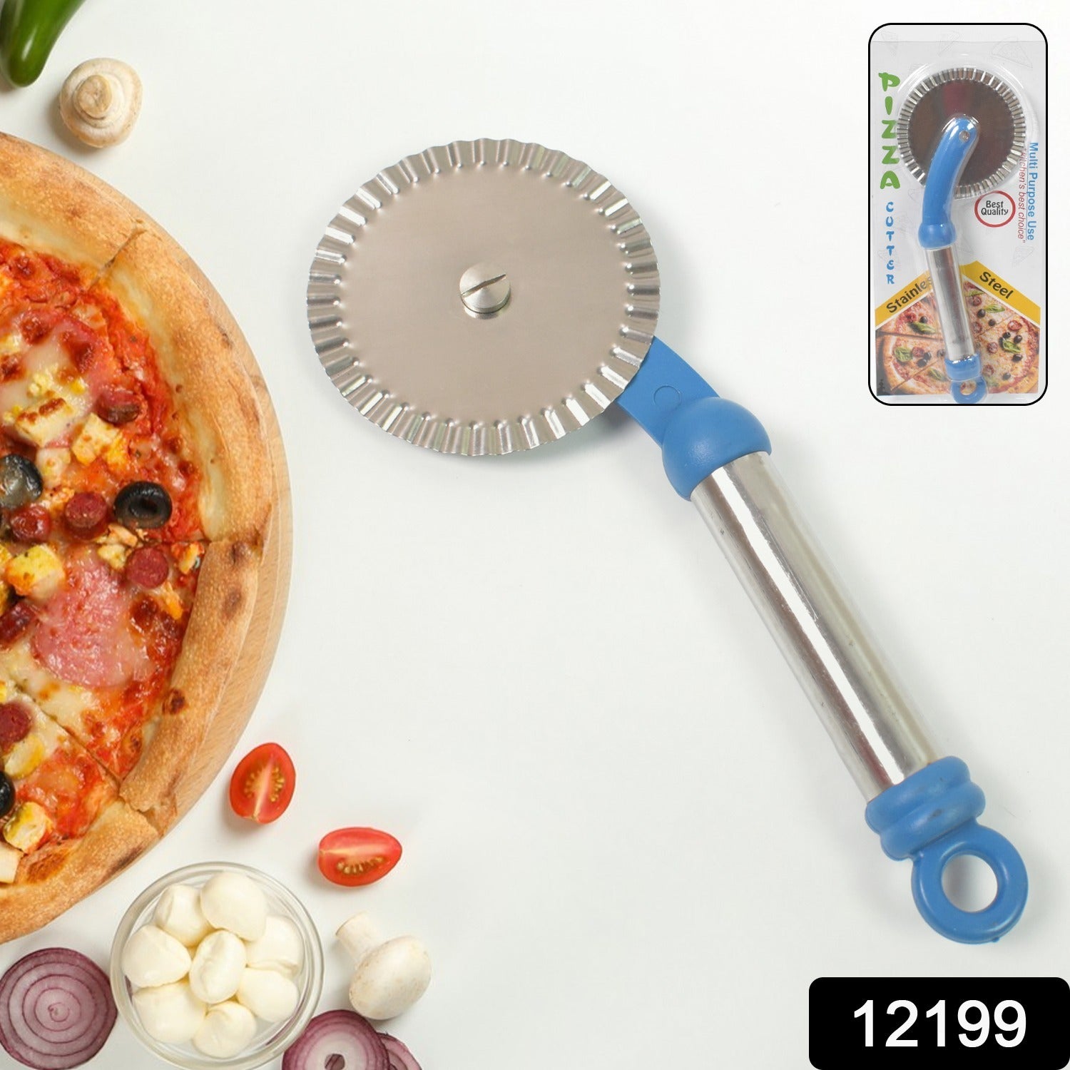 Multi Purpose Use Curly Pizza Cutter / Pastry Cutter / Sandwiches Cutter (1 Pc)