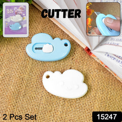 Mini Cloud Shape Cutter Portable Cute Box Cutter (2 Pcs Set)