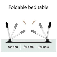 7860 FOLDABLE BED STUDY TABLE PORTABLE MULTIFUNCTION LAPTOP TABLE LAPDESK FOR CHILDREN BED FOLDABLE TABLE WORK OFFICE HOME WITH TABLET SLOT & CUP HOLDER DeoDap