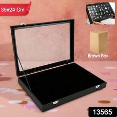 Ring Holder Organizer Box, Jewelry Ring Display Case (35x24 CM)