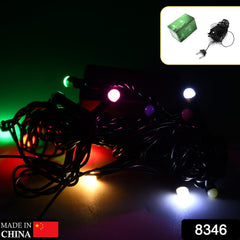 8346 3Mtr Home Decoration Diwali & Wedding LED Christmas String Light Indoor and Outdoor Light ,Festival Decoration Led String Light, Multi-Color Light 1.4MM (15L 3 Mtr)