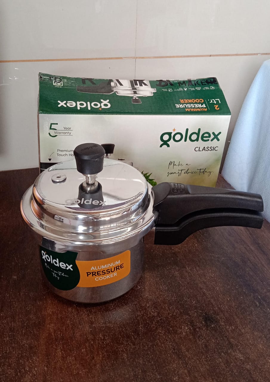 Aluminium Classic Goldex Pressure Cookers With Outer Lid (2 Litres)