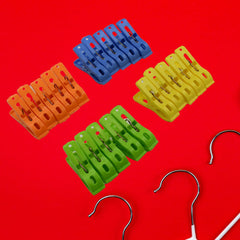 7893 Multifunction Plastic Heavy Quality Cloth Hanging Clips, Plastic Laundry Clothes Pins Set of 20 Pieces