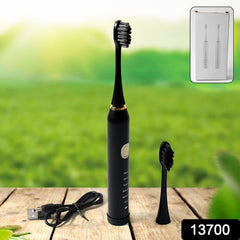 Adult Waterproof Electric Toothbrush USB Charging with Extra 1 Toothbrush Head (1 Pc / USB Charging Operated / Mix Colour)