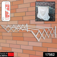 17562 Foldable Extendable Drying Rack | Suitable for Hanging All Types of Clothes | Ideal for Interior and Exterior, Made of High Resistance Aluminum for Bathroom Indoor Outdoor