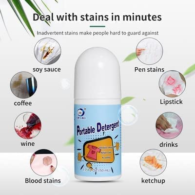 7933 Clothes Stain Remover Bead Design Emergency Stain Rescue Roller-ball Cleaner for Natural Fabric Removes Oil Almost All Types of Fabrics