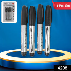 Black Marker used in all kinds of school, college (4 Pcs Set)