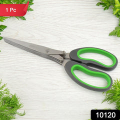 Multifunction Vegetable Stainless Steel Herbs Scissor with 5 Blades (1 Pc)