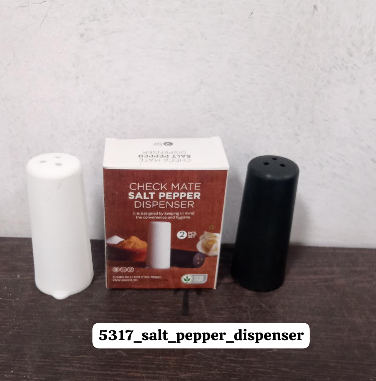 5317  Salt Pepper Dispenser Dining Table Spice Storing Use & New Look Dispenser For Home & Hotel Use