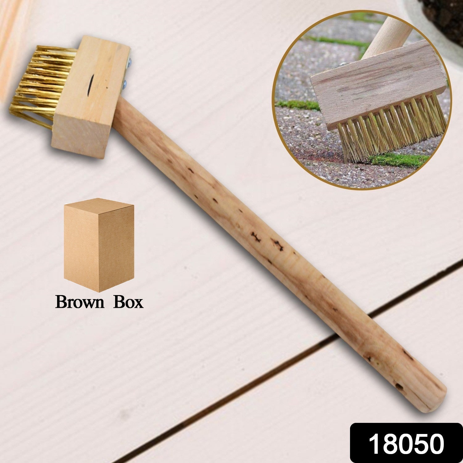 Paving Brush Wooden Block Paving Brush Patio Weed Remover Tool (1 Pc)