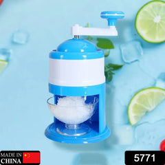 5771  Portable Gola Maker Ice Crusher and Shaved Ice Machine, Hand Shaved Ice Machine Manual Fruit Smoothie Machine Mini Household Ice Shaver Small Ice Crusher