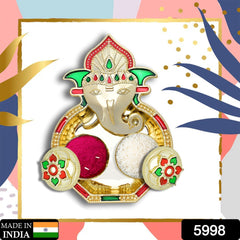 5998 Ganesha Shaped Haldi Kumkum Thali Holder, Pooja Return Gift, Indian Housewarming Gifts, Shivratri, Wedding Favor, Navarathri Favors, Baby Shower ,Janmashtami ,Rakasha Bandhan Special