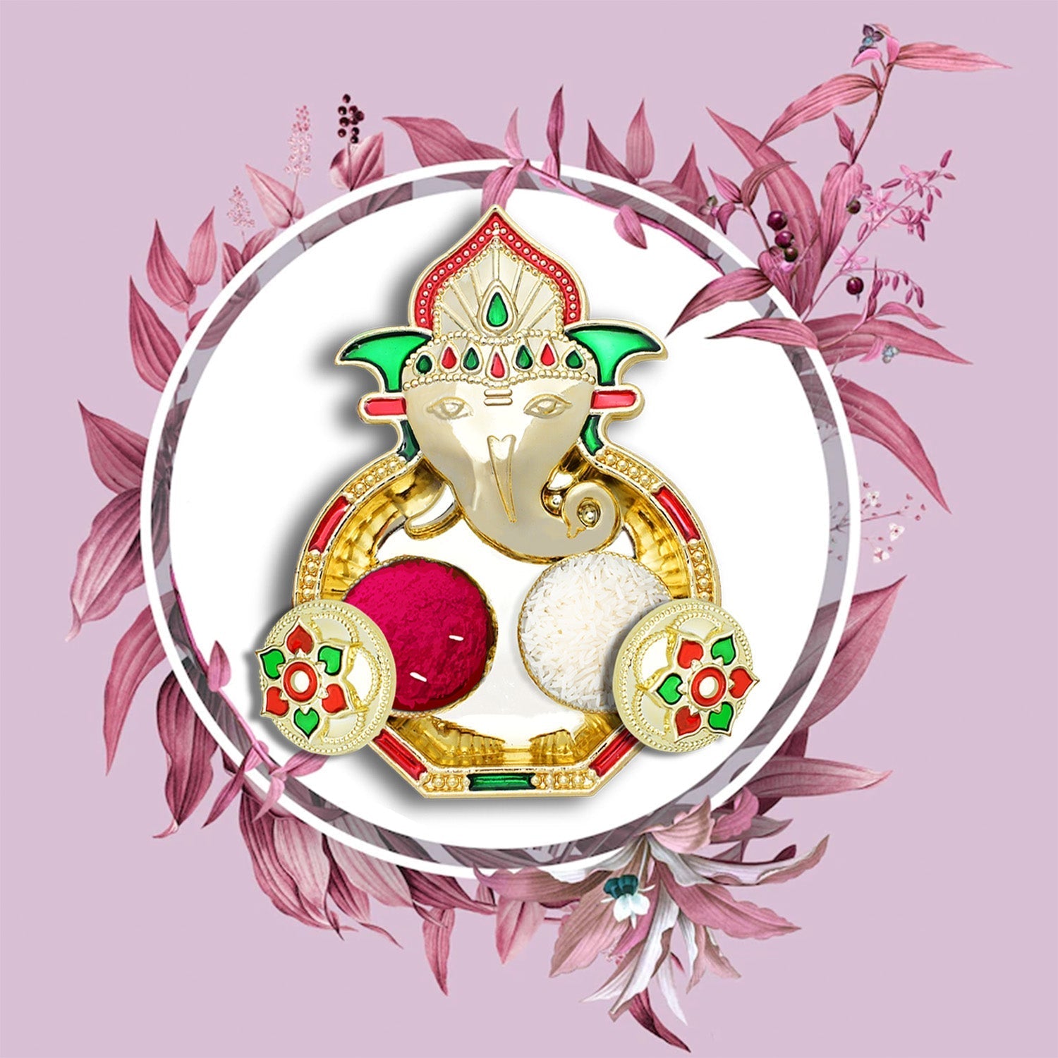 5998 Ganesha Shaped Haldi Kumkum Thali Holder, Pooja Return Gift, Indian Housewarming Gifts, Shivratri, Wedding Favor, Navarathri Favors, Baby Shower ,Janmashtami ,Rakasha Bandhan Special