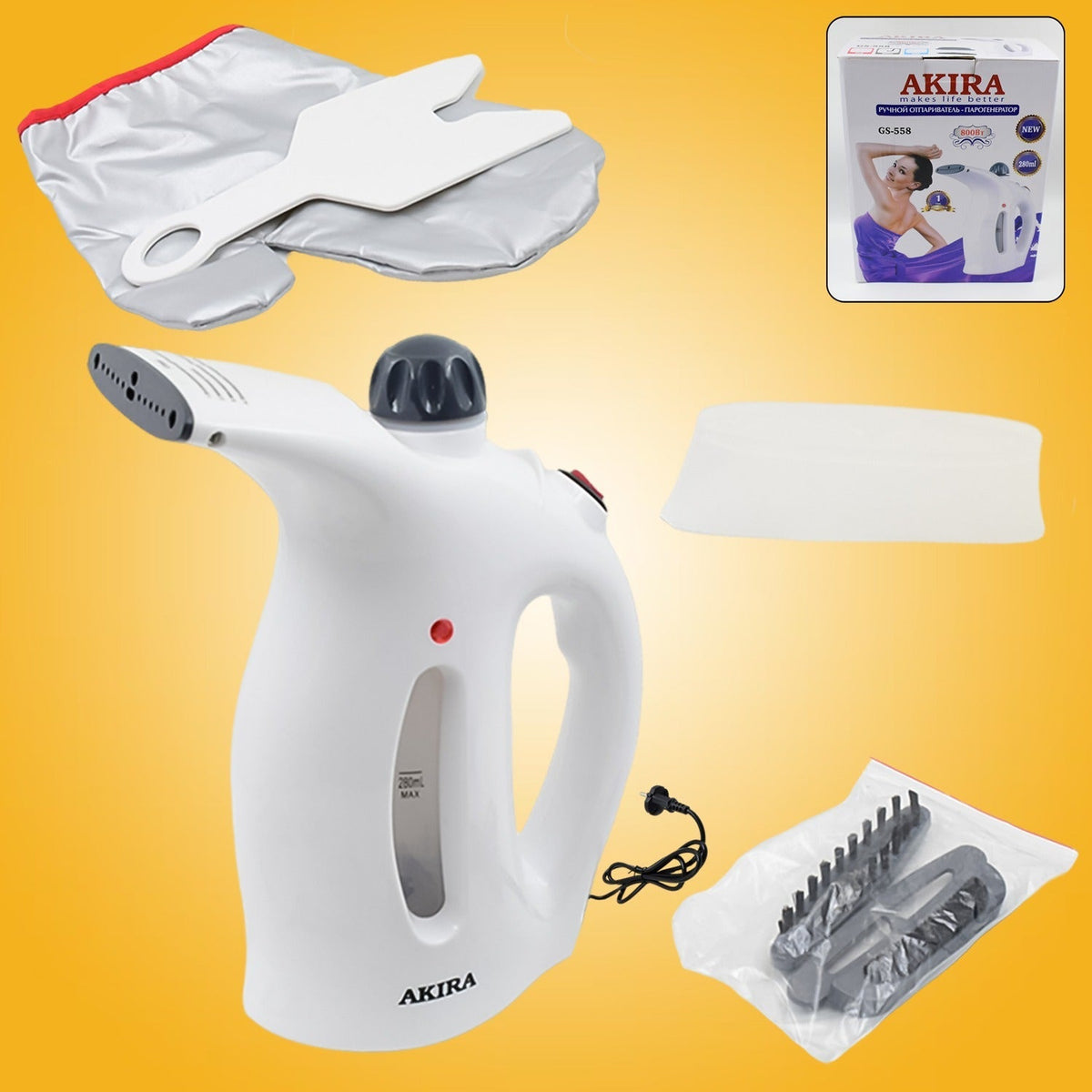 Portable Handheld Garment & Facial Steamer (1 Pc)