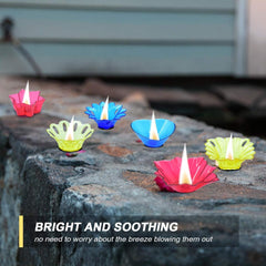 6004 Plastic Candle Cup with Multi Shape  (Multicolor) DeoDap