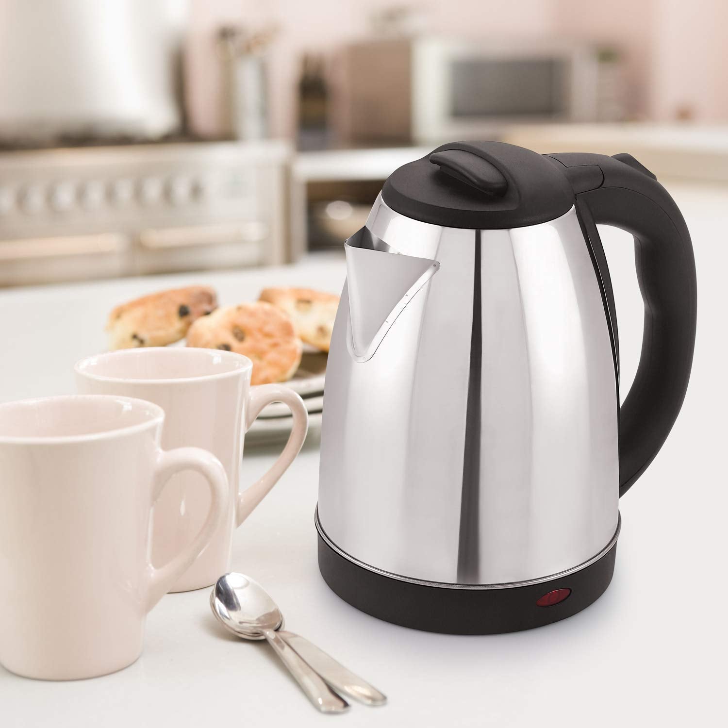 2151 Stainless Steel Electric Kettle with Lid - 2 l DeoDap