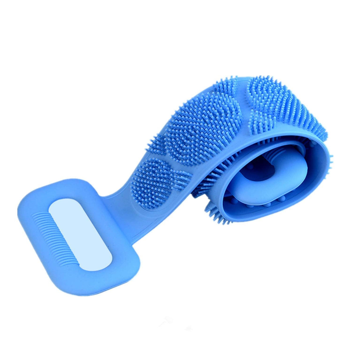 1302 Silicone Body Back Scrubber Double Side Bathing Brush for Skin Deep Cleaning DeoDap