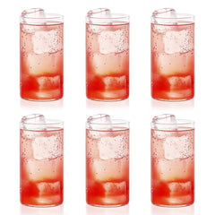 2343 Heavy unbreakable Stylish Plastic Clear look fully Transparent Glasses Set 330ml (6pcs) DeoDap