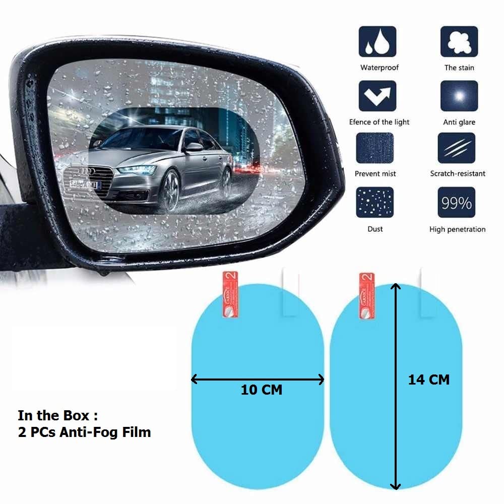 7552 Anti Fog Anti Scratch Interior Rearview Car Mirror Film Waterproof HD Clear Protective Sticker Film for Safe Driving, Car Mirrors, Side Windows