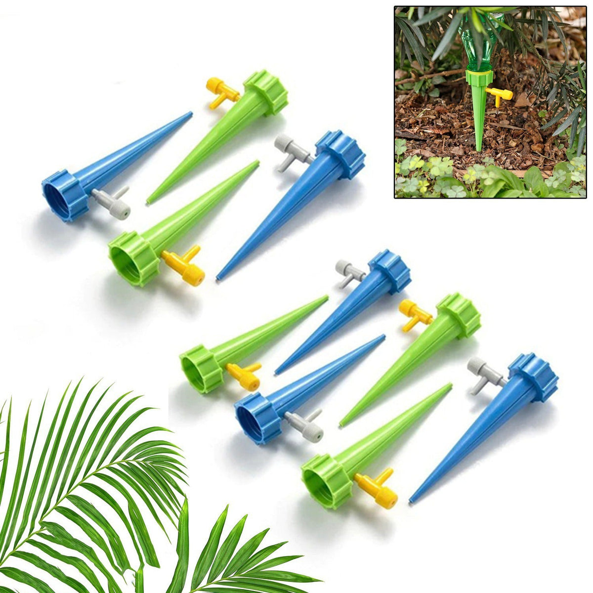 Plant Watering Spikes self Watering Spikes Water dripper for Plants, Adjustable Plant Watering Devices with Slow Release Control Valve Switch