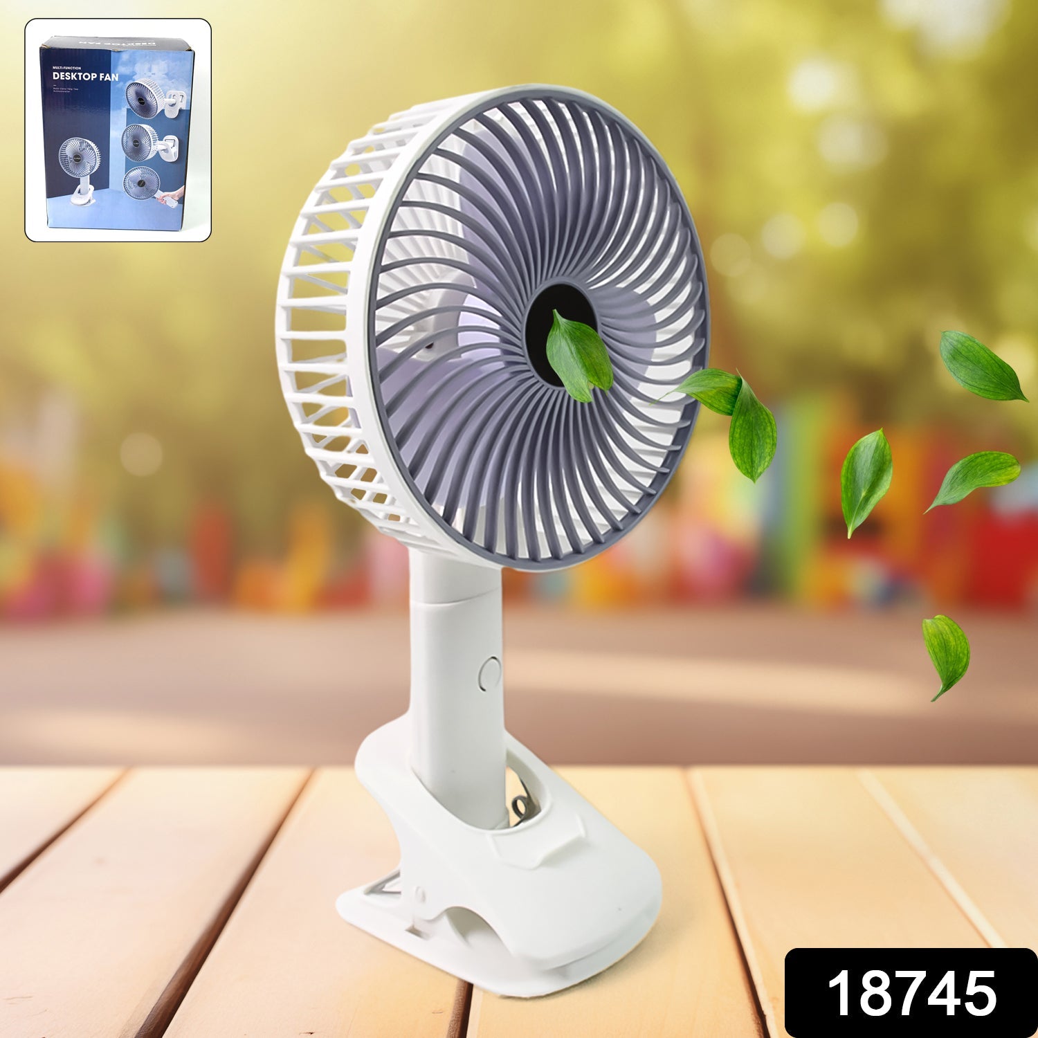 Multifunctional USB Desk Fan Clipped Fan (1 Pc / With Color Box)