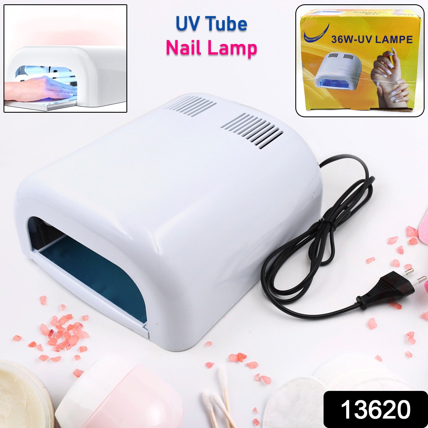 UV Glue Nail Curing Lamp 4 Tubes 36w Fast Curing Lamp (1 Pc)