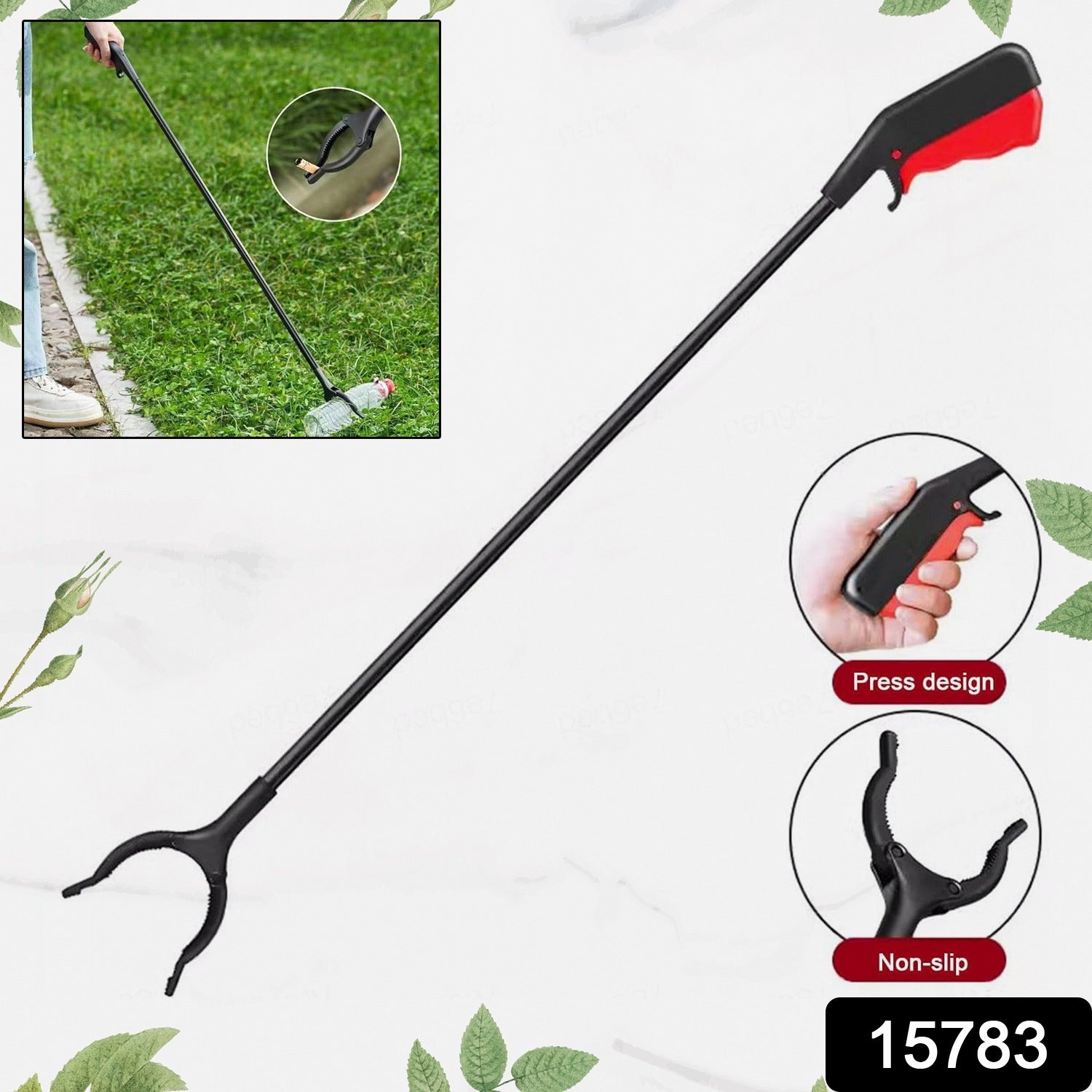 Tool Pick Up Stick for Elderly, Robust Gripping Tool for Outdoor Cleaning (1 pc / Big)