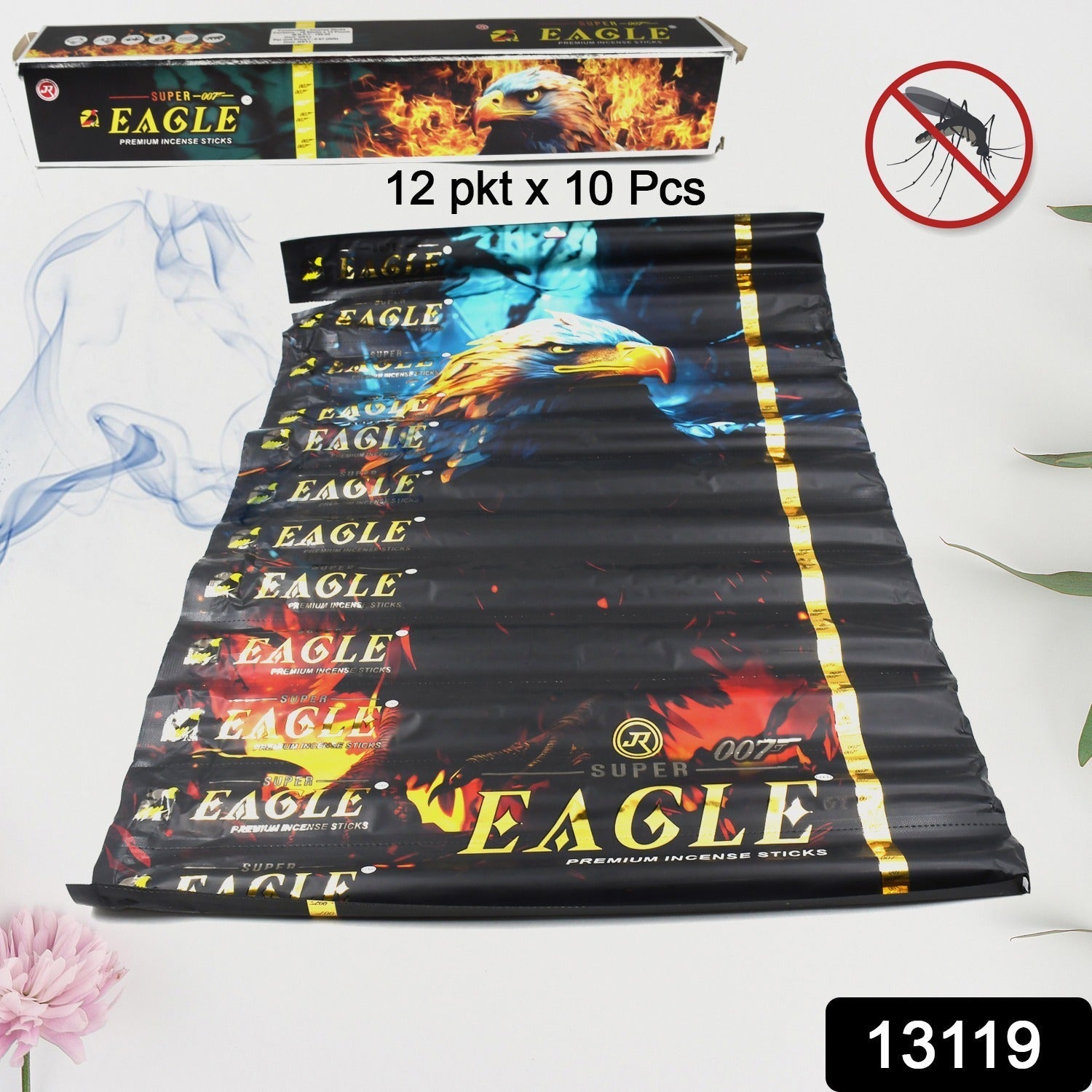 13119 Mosquito Agarbatti Stick, Mosquito Agarbatti 1 Box (12 Packet / 120 Sticks) (Incense Stick)