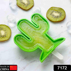 7172 Cactus Shape Mold Durable Cactus Shape Ice Cream Mould Silicone Popsicle Mold Ice Pop DIY Kitchen Tool Ice Molds DeoDap