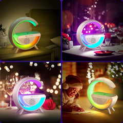 1393   3-in-1 Multi-Function LED Night Lamp with Bluetooth Speaker, Wireless Charging, for Bedroom for Music, Party and Mood Lighting - Perfect Gift for All Occasions