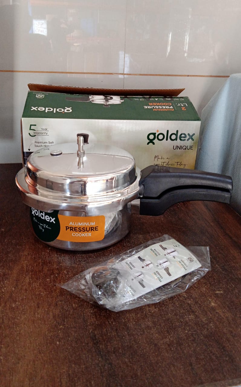 Aluminium Unique Goldex Pressure Cookers With Outer Lid (2 Litres)