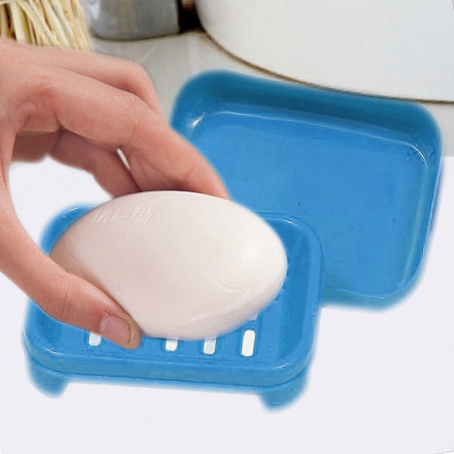 1128 Covered Soap keeping Plastic Case for Bathroom use DeoDap