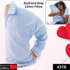 4316 Boyfriend Body Cotton Pillow, Body Pillow Super Soft Boyfriend Pillow Intimate Romantic Bedroom Partner Fun and Unique Dress Up Gift Ideas Body Pillows (1 Pc )