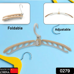 0279 Portable Folding 360 Degree Rotating Clothes Hangers Travel Foldable & Adjustable Accessories Foldable Clothes Hangers Drying Rack for Travel (1 Pc)