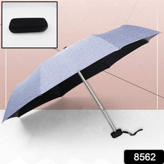 8562 3-Fold Umbrella Summer Sun and Rain Protection Foldable Cute Umbrella || UV Protection Rain Sun Umbrella || Travel Accessories || Umbrella for Children, Girls, and Boys (1 Pc / With Zip Case) 