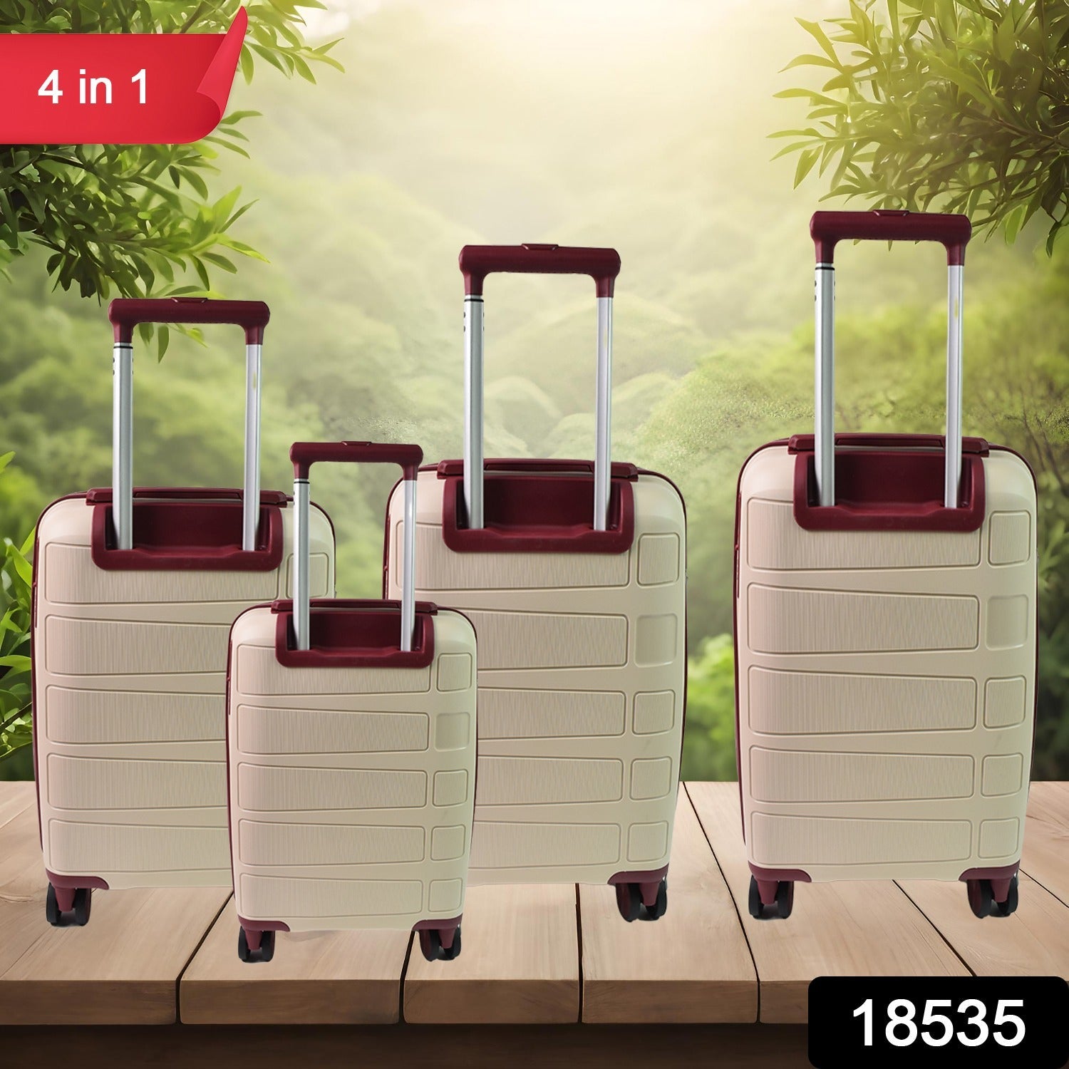 Big 4 in 1 Luggage with Wheels Travel suitcases Set (4 Pcs Set / Different Size)