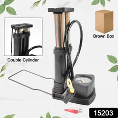 Foot & Portable & High Pressure Double-Cylinder Air Pump (1 Pc)