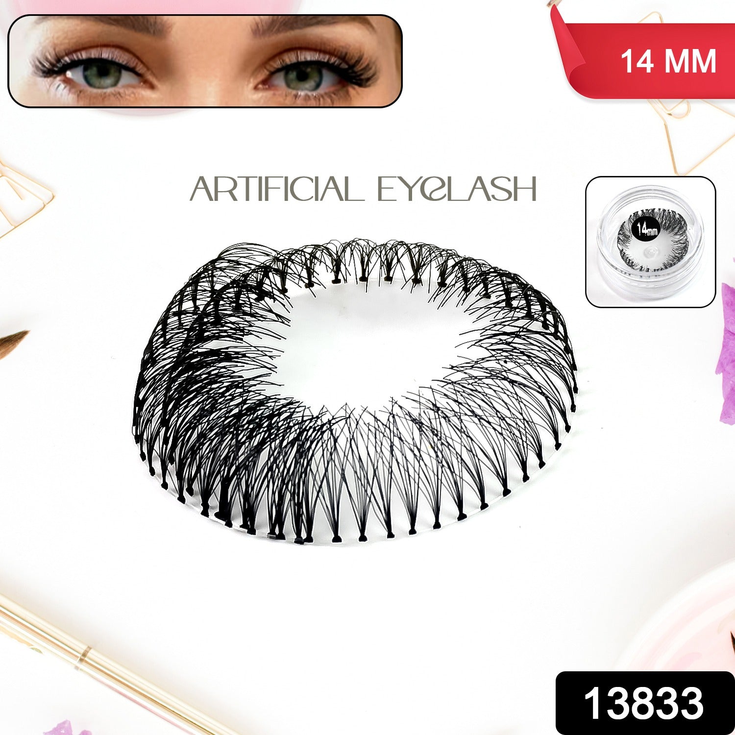 Artificial / Fake Eyelash Extensions Natural & Lightweight (1 Pc / 14 Mm)