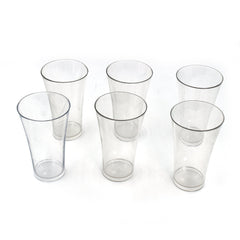 2849 Drinking Glass Juice Glass Water Glass Set of 6 Transparent Glass DeoDap