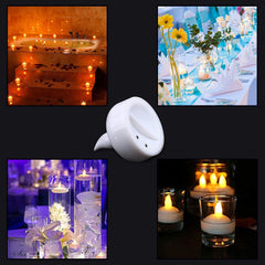 6432 Set of 24 Flameless Floating Candles Battery Operated Tea Lights Tealight Candle - Decorative, Wedding. DeoDap